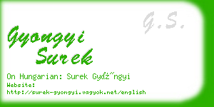 gyongyi surek business card